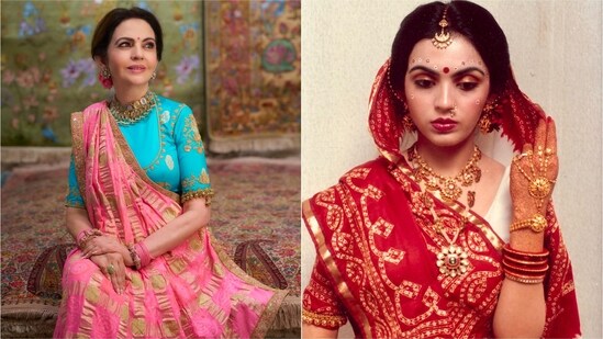 Nita Ambani dazzles in handwoven gharchola saree at Mumbai store inauguration. (Instagram/@swadesh_online)