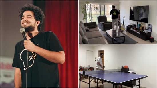 Samay Raina's minimalist home features a game zone, studio, and simple furnishings.