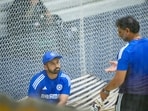 India's Karun Nair during a practice session ahead of the fourth test cricket match between India and England, at the Old Trafford Cricket Ground India's Karun Nair during a practice session ahead of the fourth test cricket match between India and England, at the Old Trafford Cricket Ground