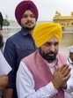 Punjab CM Bhagwant Mann during a visit to the Golden Temple on Tuesday. (PTI) Punjab CM Bhagwant Mann during a visit to the Golden Temple on Tuesday. (PTI)