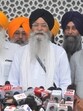 Shiromani Gurdwara Parbandhak Committee resident Harjinder Singh Dhami addressing mediapersons outside the Golden Temple, in Amritsar on Tuesday. (Sameer Sehgal/HT) Shiromani Gurdwara Parbandhak Committee resident Harjinder Singh Dhami addressing mediapersons outside the Golden Temple, in Amritsar on Tuesday. (Sameer Sehgal/HT)