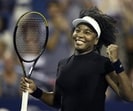 Venus Williams celebrates her win over Peyton Stearns during a match at the Washington Open. (AP) Venus Williams celebrates her win over Peyton Stearns during a match at the Washington Open. (AP)