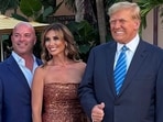 Alina Habba and Gregg Reuben tied the knot in 2020. They are pictured with Donald and Melania Trump here