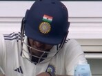 Sai Sudharsan was seen working on a notebook before the start of the innings