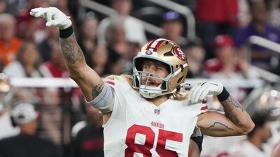 File photo of San Francisco 49ers tight end George Kittle (85) (AP) File photo of San Francisco 49ers tight end George Kittle (85) (AP)