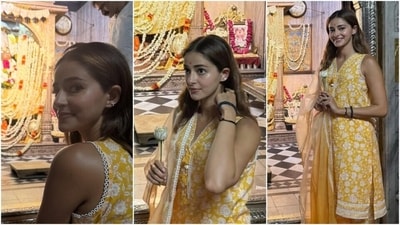 Ananya Panday shared photos of her temple visit on Instagram on July 22. (Instagram/ Ananya Panday) Ananya Panday shared photos of her temple visit on Instagram on July 22. (Instagram/ Ananya Panday)