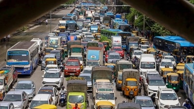 Frustrated by monsoon flooding and relentless traffic snarls, Bengaluru’s techies are turning to Reddit to voice their concerns. “These areas won’t improve even in 100 years,” one user wrote. (Photo for representational purposes only) (PTI) Frustrated by monsoon flooding and relentless traffic snarls, Bengaluru’s techies are turning to Reddit to voice their concerns. “These areas won’t improve even in 100 years,” one user wrote. (Photo for representational purposes only) (PTI)