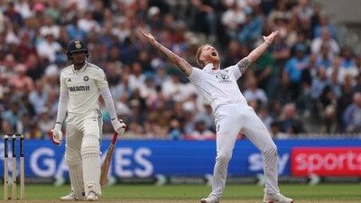 England's Ben Stokes appeals successfully for the lbw wicket of India's Shubman Gill (Action Images via Reuters)