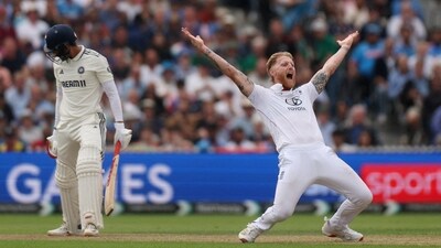 India captain Shubman Gill (12) did not last long as he misjudged an incoming ball from Ben Stokes to not offer a shot, trapping him in front. (Action Images via Reuters)