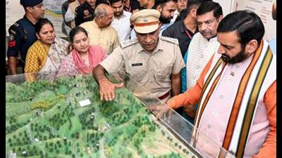 Chief minister Nayab Singh Saini at Van Mahotsav in Morni, Panchkula, on Wednesday. (HT) Chief minister Nayab Singh Saini at Van Mahotsav in Morni, Panchkula, on Wednesday. (HT)