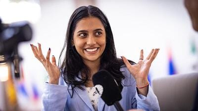 Divya beat China’s world No.4 Tan Zhongyi and become the first Indian to reach the final of the FIDE Women’s World Cup. (FIDE) Divya beat China’s world No.4 Tan Zhongyi and become the first Indian to reach the final of the FIDE Women’s World Cup. (FIDE)