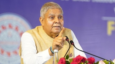 Vice president Jagdeep Dhankhar during an event in Muzaffarpur, Bihar. (Hindustan Times)