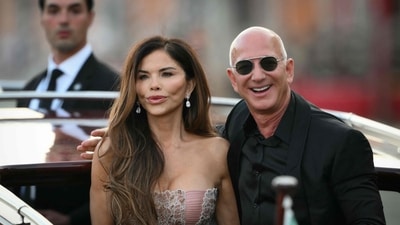 Amazon's founder Jeff Bezos and spouse Lauren Sanchez Bezos leave the Aman Hotel on the third day of their wedding festivities (AFP) Amazon's founder Jeff Bezos and spouse Lauren Sanchez Bezos leave the Aman Hotel on the third day of their wedding festivities (AFP)