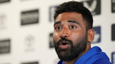 India's Mohammed Siraj addresses a press conference (PTI) India's Mohammed Siraj addresses a press conference (PTI)