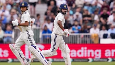 Put in to bat in overcast conditions, Indian openers KL Rahul (46 off 98 balls) and Yashasvi Jaiswal (58 off 107) put on 94 runs for their highest stand of the series. (PTI) Put in to bat in overcast conditions, Indian openers KL Rahul (46 off 98 balls) and Yashasvi Jaiswal (58 off 107) put on 94 runs for their highest stand of the series. (PTI)