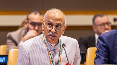 Permanent Representative of India to the United Nations Parvathaneni Harish speaks during a meeting of UNSC. (PTI File) Permanent Representative of India to the United Nations Parvathaneni Harish speaks during a meeting of UNSC. (PTI File)