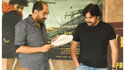 Director Krish and Pawan Kalyan on the set of Hari Hara Veera Mallu. Director Krish and Pawan Kalyan on the set of Hari Hara Veera Mallu.