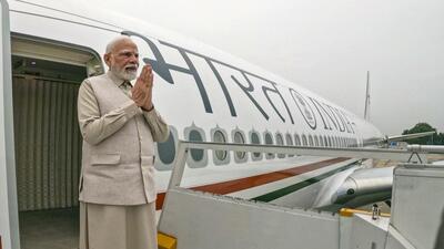 Prime Minister Narendra Modi departed for a two-day visit to the UK on Wednesday. (PTI) Prime Minister Narendra Modi departed for a two-day visit to the UK on Wednesday. (PTI)