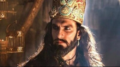 Ranveer Singh as Khilji in Padmavat. “An unprecedented surge in structuring films on themes related to Muslim rulers reveals a sense of naivety on the part of the directors, who seem to believe that retelling the past or the imagined past settles the question of cultural identity.” (Film still) Ranveer Singh as Khilji in Padmavat. “An unprecedented surge in structuring films on themes related to Muslim rulers reveals a sense of naivety on the part of the directors, who seem to believe that retelling the past or the imagined past settles the question of cultural identity.” (Film still)