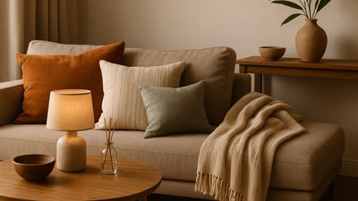 Soft fabrics, warm lighting and natural decor elements instantly change how a space feels, making it welcoming and restful. (AI generated) Soft fabrics, warm lighting and natural decor elements instantly change how a space feels, making it welcoming and restful. (AI generated)