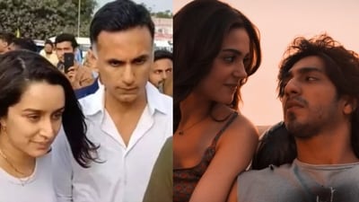 Shraddha Kapoor watches Saiyaara in theatre with Rahul Mody.