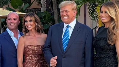 Alina Habba and Gregg Reuben tied the knot in 2020. They are pictured with Donald and Melania Trump here (X/@patriottakes) Alina Habba and Gregg Reuben tied the knot in 2020. They are pictured with Donald and Melania Trump here (X/@patriottakes)