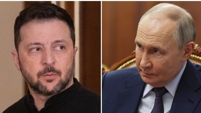 Ukraine's chief delegate said a meeting was proposed before the end of August between Ukraine's President Volodymyr Zelenskiy (L) and Russian President Vladimir Putin. Ukraine's chief delegate said a meeting was proposed before the end of August between Ukraine's President Volodymyr Zelenskiy (L) and Russian President Vladimir Putin.