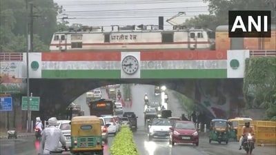Delhi's notorious Minto Bridge saw no waterlogging despite rainfall on July 23. (ANI)