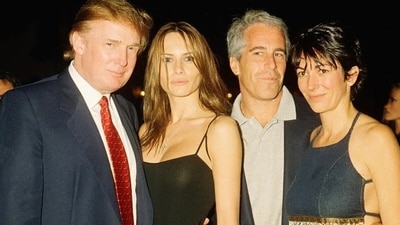 Donald and Melania Trump with Jeffrey Epstein and Ghislaine Maxwell. (X) Donald and Melania Trump with Jeffrey Epstein and Ghislaine Maxwell. (X)