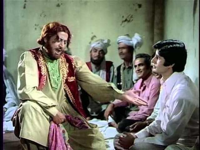 Pran and Amitabh Bachchan in Zanjeer. “The issue of the Muslim gangster is explored in the fourth chapter, which provides a close reading of Zanjeer (1973), Angaar (1992), and numerous other films.” (Film still) Pran and Amitabh Bachchan in Zanjeer. “The issue of the Muslim gangster is explored in the fourth chapter, which provides a close reading of Zanjeer (1973), Angaar (1992), and numerous other films.” (Film still)