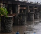 A view of the ITO Yamuna River Barrage. (HT PHOTO) A view of the ITO Yamuna River Barrage. (HT PHOTO)