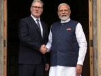 Britain's Prime Minister Keir Starmer welcomes Indian Prime Minister Narendra Modi at Chequers near Aylesbury, England, Thursday, July 24 Britain's Prime Minister Keir Starmer welcomes Indian Prime Minister Narendra Modi at Chequers near Aylesbury, England, Thursday, July 24