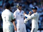England's Zak Crawley clashes with India's Shubman Gill.