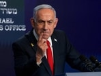 Israeli Prime Minister Benjamin Netanyahu speaks during a press conference.