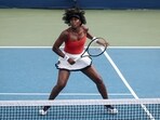 Venus Williams in action. Venus Williams in action.