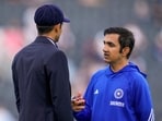 India's captain Shubman Gill, left, and Head Coach Gautam Gambhir before the fourth test cricket match between India and England, at Old Trafford India's captain Shubman Gill, left, and Head Coach Gautam Gambhir before the fourth test cricket match between India and England, at Old Trafford