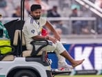Manchester: India's Rishabh Pant grimaces in pain as he is being taken off field after an injury on day one of the fourth Test