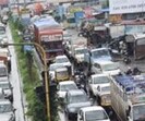 Pune, India - July 21, 2017:Traffic Jam at Wakkad bridge to Shivaji chowk Hinjewadi IT Park in Pune, India, on Friday, July 21, 2017. (HT PHOTO) Pune, India - July 21, 2017:Traffic Jam at Wakkad bridge to Shivaji chowk Hinjewadi IT Park in Pune, India, on Friday, July 21, 2017. (HT PHOTO)