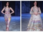 The actor donned two looks at the Rahul Mishra show. The actor donned two looks at the Rahul Mishra show.