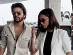 Tara Sutaria and Veer Pahariya twins in white.