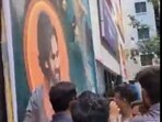 Pawan Kalyan's poster torn in Bengaluru by Kannada activists. 