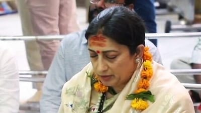 BJP leader Smriti Irani said her grandfather would walk daily to the RSS shakha in RK Puram, Delhi. (Video grab/ANI)