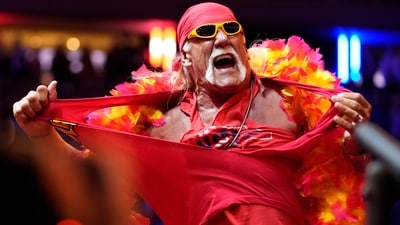 Hulk Hogan died on July 24 at the age of 71 after suffering a cardiac arrest in Florida. (AP) Hulk Hogan died on July 24 at the age of 71 after suffering a cardiac arrest in Florida. (AP)