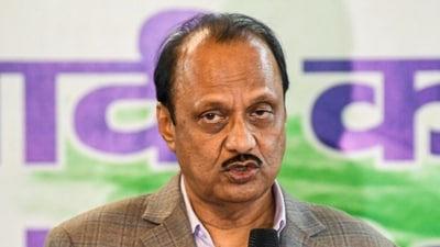 Maharashtra deputy chief minister Ajit Pawar addresses the party workers during a felicitation programme in New Delhi. (ANI Photo/Amit Sharma) (Amit Sharma) Maharashtra deputy chief minister Ajit Pawar addresses the party workers during a felicitation programme in New Delhi. (ANI Photo/Amit Sharma) (Amit Sharma)