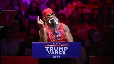 Former pro wrestler Hulk Hogan speaks at a campaign rally for President Donald Trump (AFP) Former pro wrestler Hulk Hogan speaks at a campaign rally for President Donald Trump (AFP)