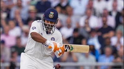 India's Rishabh Pant returned to the field, albeit with a limp, and posted a half century as India reached 358 all out in the first innings in Manchester. (PTI) India's Rishabh Pant returned to the field, albeit with a limp, and posted a half century as India reached 358 all out in the first innings in Manchester. (PTI)