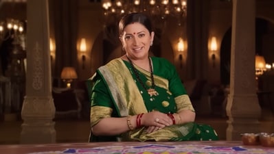 Smriti Irani as Tulsi in a still from the new promo of Kyunki Saas Bhi Kabhi Bahu Thi. Smriti Irani as Tulsi in a still from the new promo of Kyunki Saas Bhi Kabhi Bahu Thi.