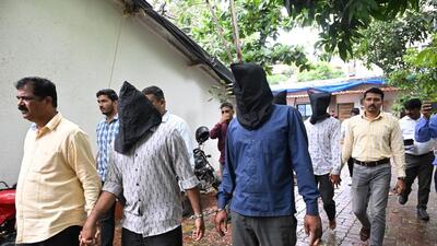 Navi Mumbai, India - July 24, 2025:Navi Mumbai police Nabbed three containers transporting 2.5 cr worth gutkha sized by Narcotic police at Belapur in Navi Mumbai, India, on Thursday, July 24, 2025. (Photo by Bachchan Kumar/ HT PHOTO) (HT PHOTO) Navi Mumbai, India - July 24, 2025:Navi Mumbai police Nabbed three containers transporting 2.5 cr worth gutkha sized by Narcotic police at Belapur in Navi Mumbai, India, on Thursday, July 24, 2025. (Photo by Bachchan Kumar/ HT PHOTO) (HT PHOTO)