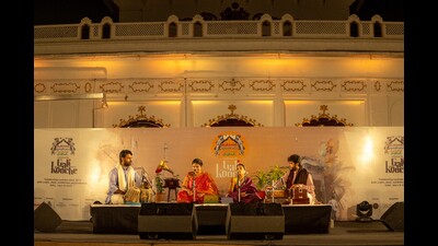O Gaanewali celebrated figures such as Gauhar Jaan, Jaddanbai, Begum Akhtar and Shobha Gurtu (among others) through performances of iconic pieces from their repertoire. (L-R) Akshay Jadhav, Rutuja Lad, Avanti Patel, and Nusrat Apoorv. (Courtesy Mahindra Sanatkada Lucknow Festival) O Gaanewali celebrated figures such as Gauhar Jaan, Jaddanbai, Begum Akhtar and Shobha Gurtu (among others) through performances of iconic pieces from their repertoire. (L-R) Akshay Jadhav, Rutuja Lad, Avanti Patel, and Nusrat Apoorv. (Courtesy Mahindra Sanatkada Lucknow Festival)