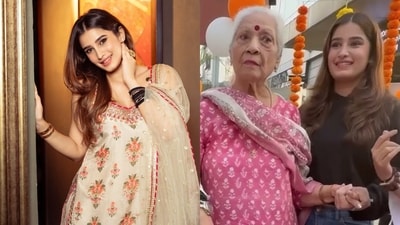 Rasha Thadani thanks paparazzi for helping her grandmother. Rasha Thadani thanks paparazzi for helping her grandmother.